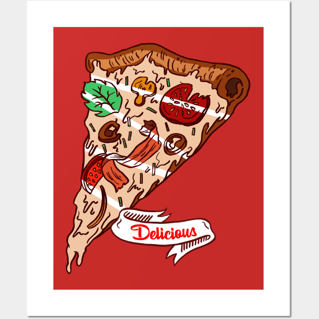 DELICIOUS PIZZA Wall Art by snowhoho